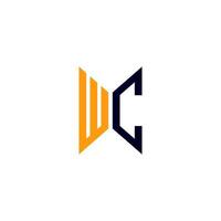 wc letter logo design criativo com gráfico vetorial, wc logotipo simples e moderno. vetor