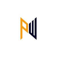 pw letter logo design criativo com gráfico vetorial, pw logotipo simples e moderno. vetor