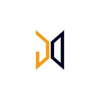 design criativo do logotipo da letra jd com gráfico vetorial, logotipo simples e moderno jd. vetor