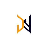 design criativo do logotipo da carta jy com gráfico vetorial, logotipo jy simples e moderno. vetor