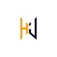 hj letter logo design criativo com gráfico vetorial, hj logotipo simples e moderno. vetor