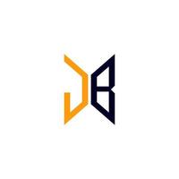 design criativo do logotipo da carta jb com gráfico vetorial, logotipo jb simples e moderno. vetor
