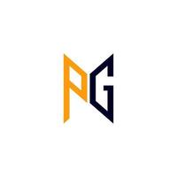 pg letter logo design criativo com gráfico vetorial, pg logotipo simples e moderno. vetor