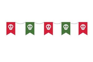 bandeira mexicana festiva vetor