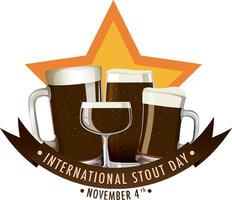 design de banner do dia internacional da cerveja vetor