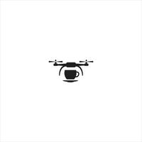 drone entregando um pacote. aeronaves automáticas não tripuladas utilizadas para o transporte de mercadorias. pixel perfeito, ícone de traçado editável vetor