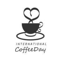 design do dia internacional do café para impressão vetor