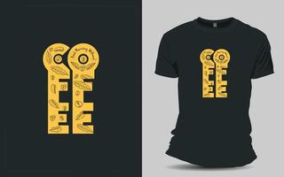 design de camiseta de café para amante de café vetor