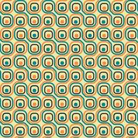 vetor sem costura linhas onduladas padrões de truchet em abstrato de cores laranja verde e amarelo. ótimo para roupas, vestidos, roupas de cama, papel, cobertores e produtos têxteis. ilustração vetorial.