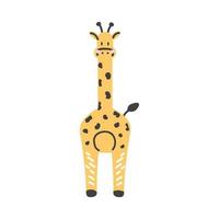 personagem de doodle girafa vetor