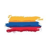 bandeira colombiana pintada vetor