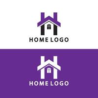 letra inicial h logotipo em casa ícone ilustração vetorial design vetor