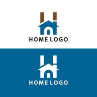letra inicial h logotipo em casa ícone ilustração vetorial design vetor