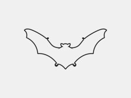 silhueta de vetor de contorno de morcego
