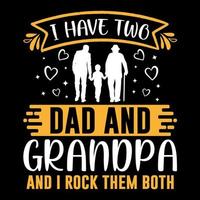 design de camiseta de dia dos avós, elemento de tipografia, silhueta de avós, meu melhor avô vetor