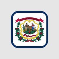 bandeira do estado da Virgínia Ocidental. ilustração vetorial. vetor