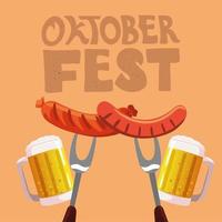 celebração tradicional da oktoberfest vetor