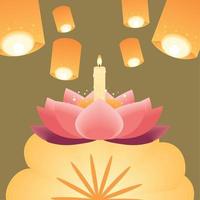 loy krathong, conceito vetor