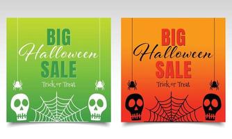 halloween vender banner ou cartaz ou modelo de design de folheto.