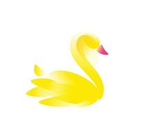 ilustração de um cisne para um logotipo. ilustração vetorial. uma imagem de um cisne para um salão de beleza, uma loja, um zoológico. cisne dourado, uma marca registrada, uma marca símbolo da empresa. vetor