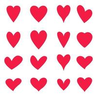 ícone de corações vermelhos em fundo branco. ilustração vetorial. eps 10.
