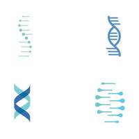 elementos de dna de modelo de design de logotipo. bio tecnologia, dna pessoas, bio dna, espirais de dna. os logotipos podem ser para ciência, farmácia e medicina. vetor