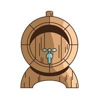 barril de cerveja de madeira com torneira