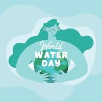 cartão do dia mundial da água vetor