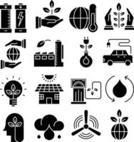 conjunto de ícones de ecologia vetor
