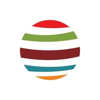 design de logotipo de globo de círculo de cores vetor