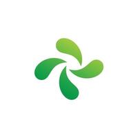 design de logotipo de rotação de redemoinho verde vetor