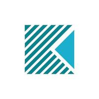 design de logotipo de letra quadrada k vetor