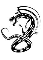 personagem de tatuagem de dragão vetor