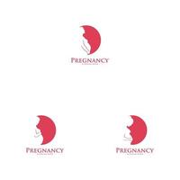 modelo de vetor de design de logotipo de gravidez