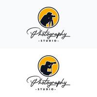 conjunto de logotipo de estúdio de fotografia e fotografia vetor