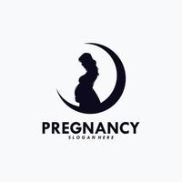 modelo de vetor de design de logotipo de gravidez