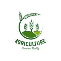 o design do logotipo vetorial do agricultor vetor