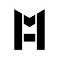 letra m e um modelo de design de logotipo moderno vetor