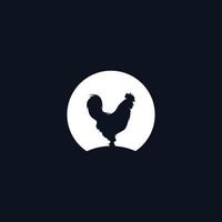 design de ilustração vetorial de logotipo de fazenda de frango vetor