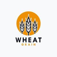 design de ícone de vetor de grãos de trigo de agricultura