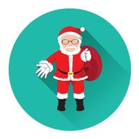 ícone plano moderno de papai noel vetor