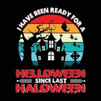 vetor de design de camiseta de halloween