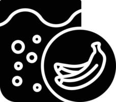ícone de glifo de shake de banana vetor