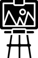 ícone de glifo de cavalete vetor