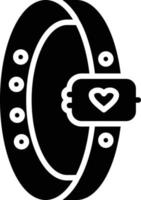 ícone de glifo de pulseira vetor