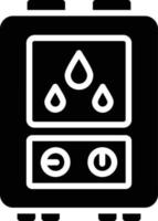 ícone de glifo de caldeira de água vetor