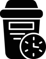 ícone de glifo de xícara de café vetor