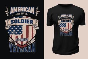 design de camiseta do dia do veterano vetor