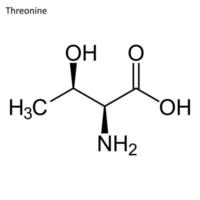 fórmula esquelética da treonina vetor