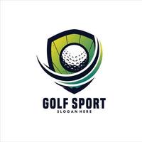 design de modelo de logotipo de esporte de golfe vetor